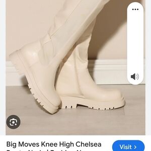 Big Move Long Blue Winter Boots Size 6